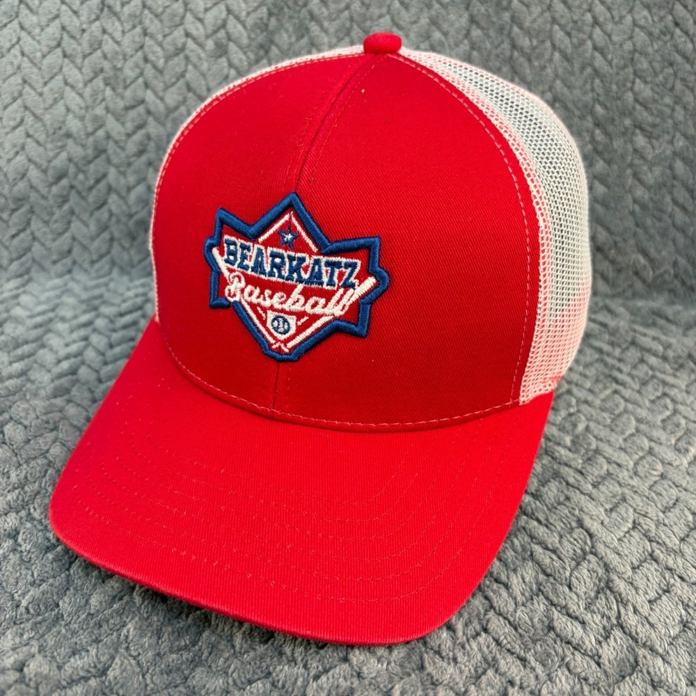 Outdoor Cap Bearkatz Baseball Trucker Hat Red White MBW-600 Snapback Cap